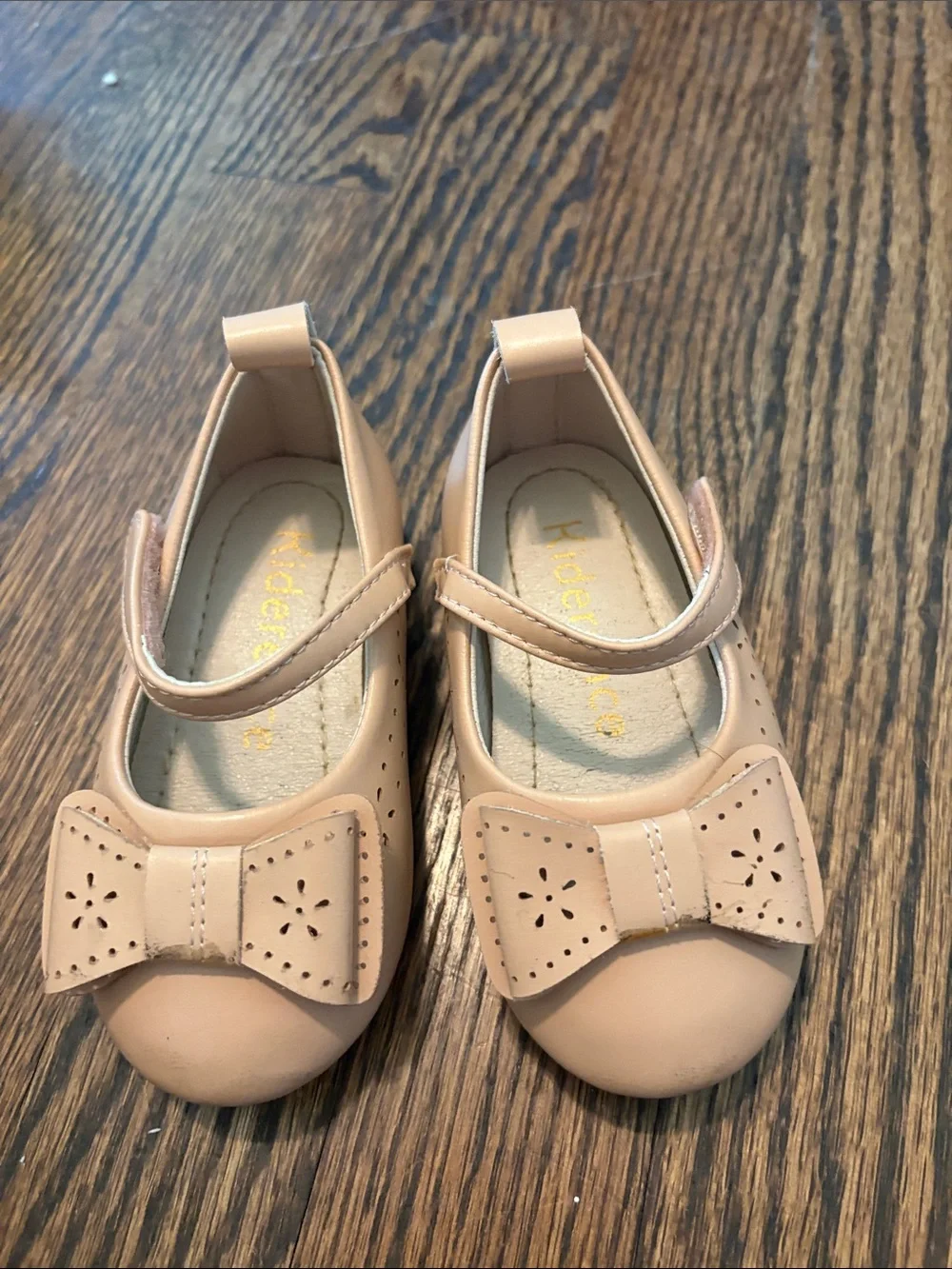 Girls Bow Mary Jane Dress Shoes in Light Blush